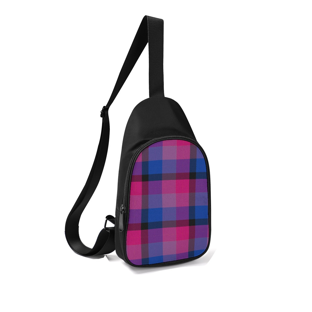 Cross-body Bag Bi Pride Plaid Design