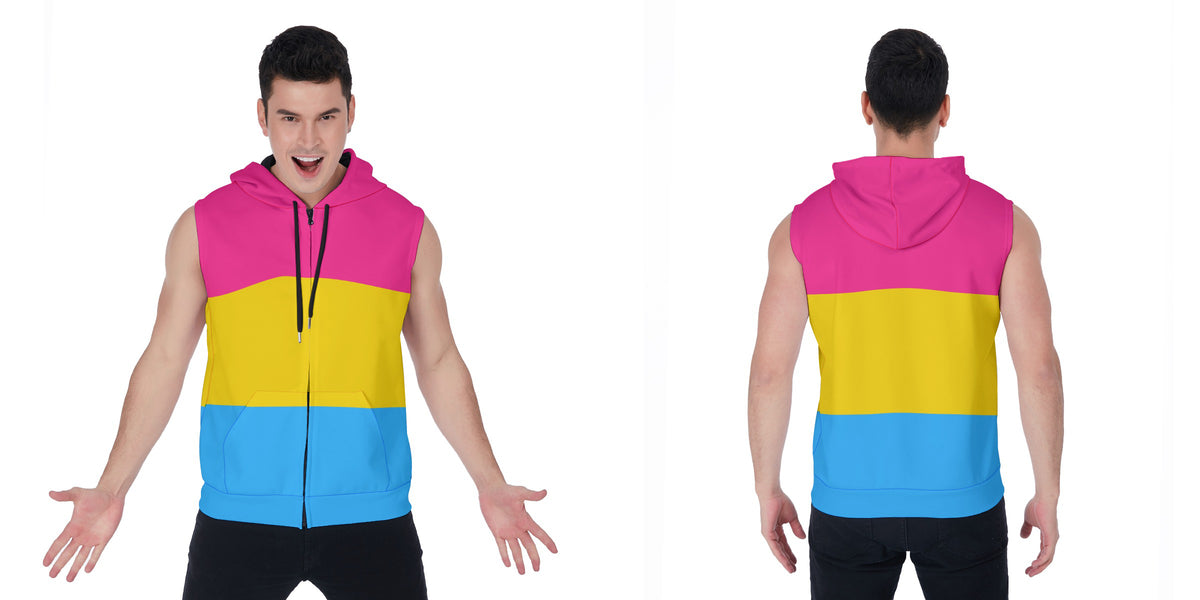 Zip-up Sleeveless Hoodie