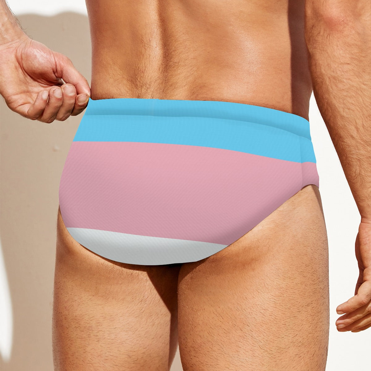 Drawstring Swim Briefs - Trans Pride Design