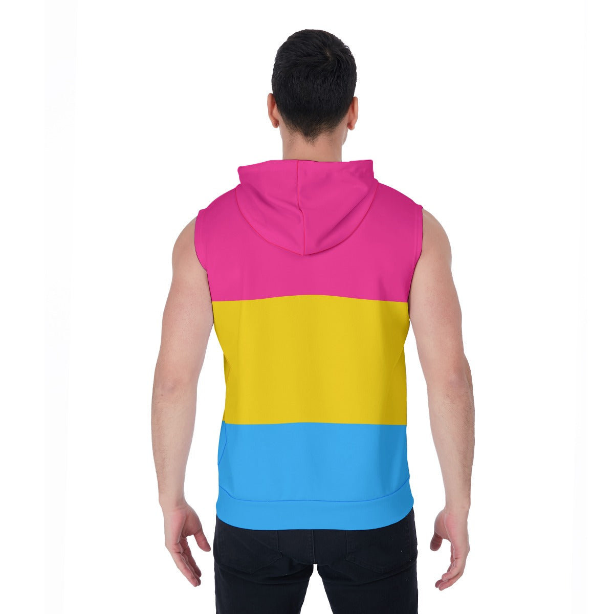 Zip-Up Sleeveless Hoodie (Pansexual Pride)