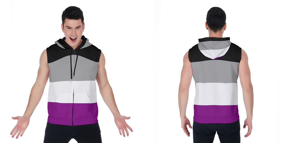 Zip-up Sleeveless Hoodie