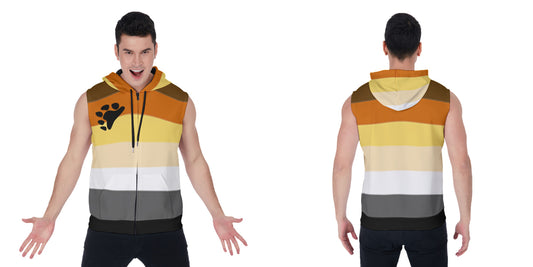 Zip-up Sleeveless Hoodie