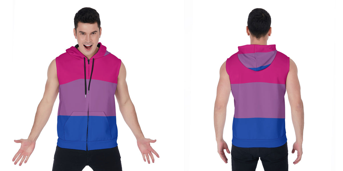 Zip-up Sleeveless Hoodie