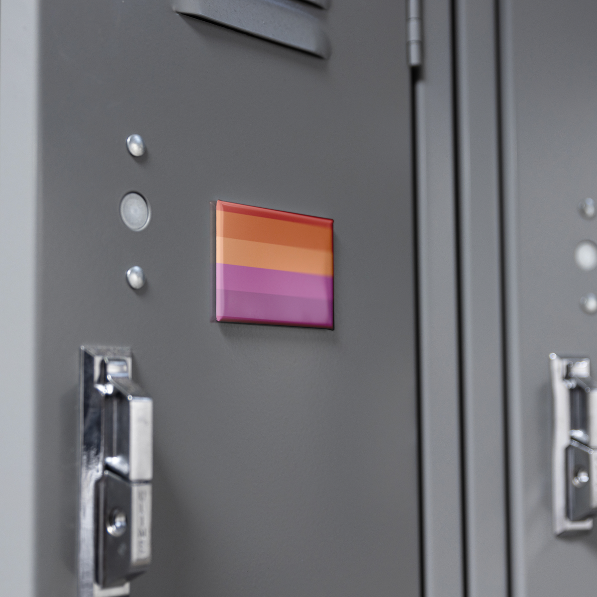 Lesbian_Flag_Magnet_RectangleButtonMagnet_H_Locker_Mockup.png
