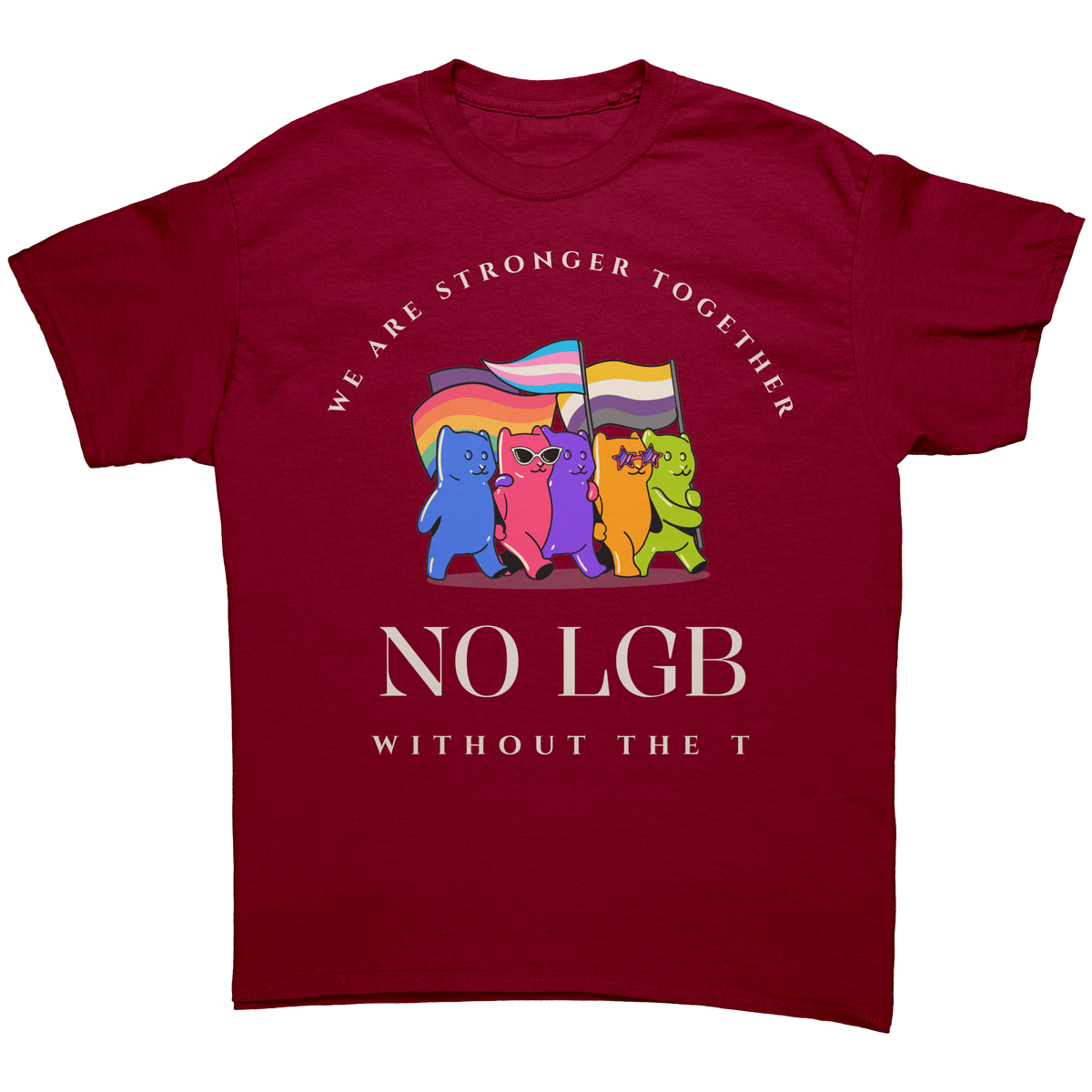 No_LGB_without_the_T_Tshirt_Cardinal_Red_Front_Mockup.png