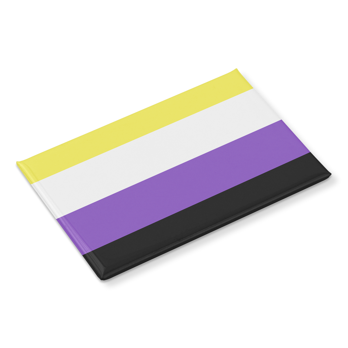 Nonbinary_Flag_Magnet_RectangleButtonMagnet_H_Angle_Mockup.png