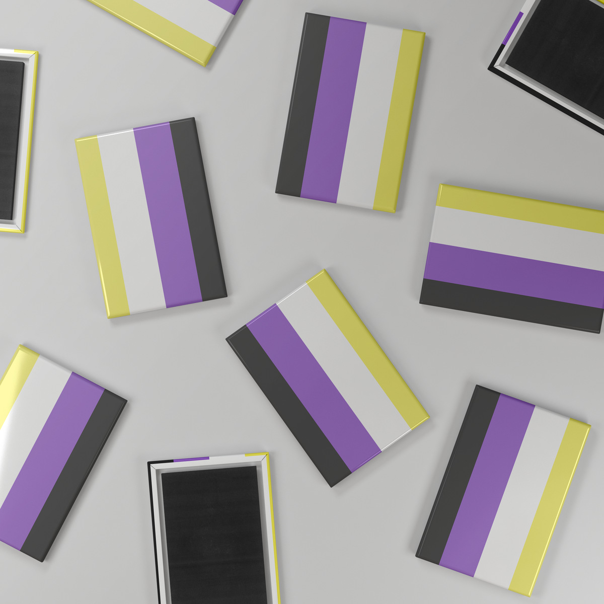 Nonbinary_Flag_Magnet_RectangleButtonMagnet_H_Scatter_Mockup.png