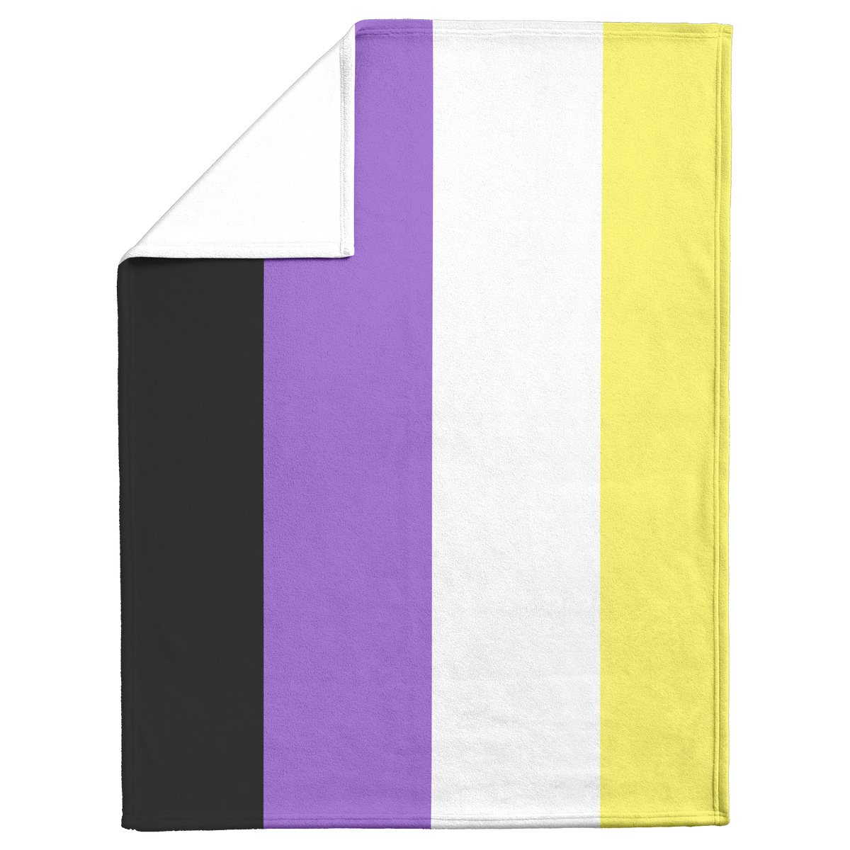 Nonbinary_Pride_Fleece_Blanket_V_Blanket_Fold_Mockup.png