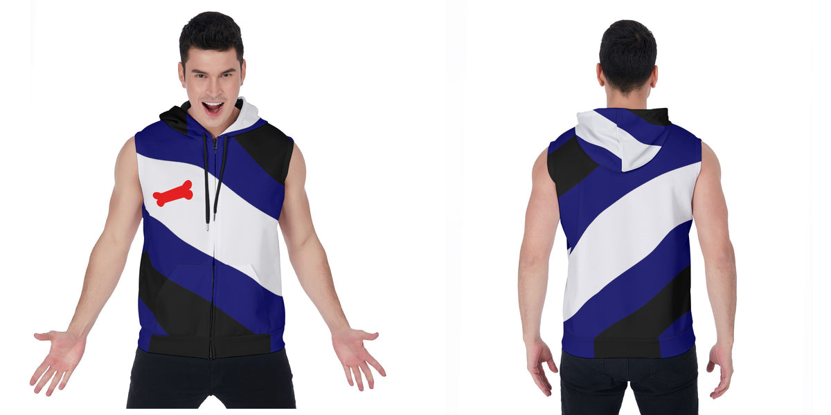 Zip-up Sleeveless Hoodie