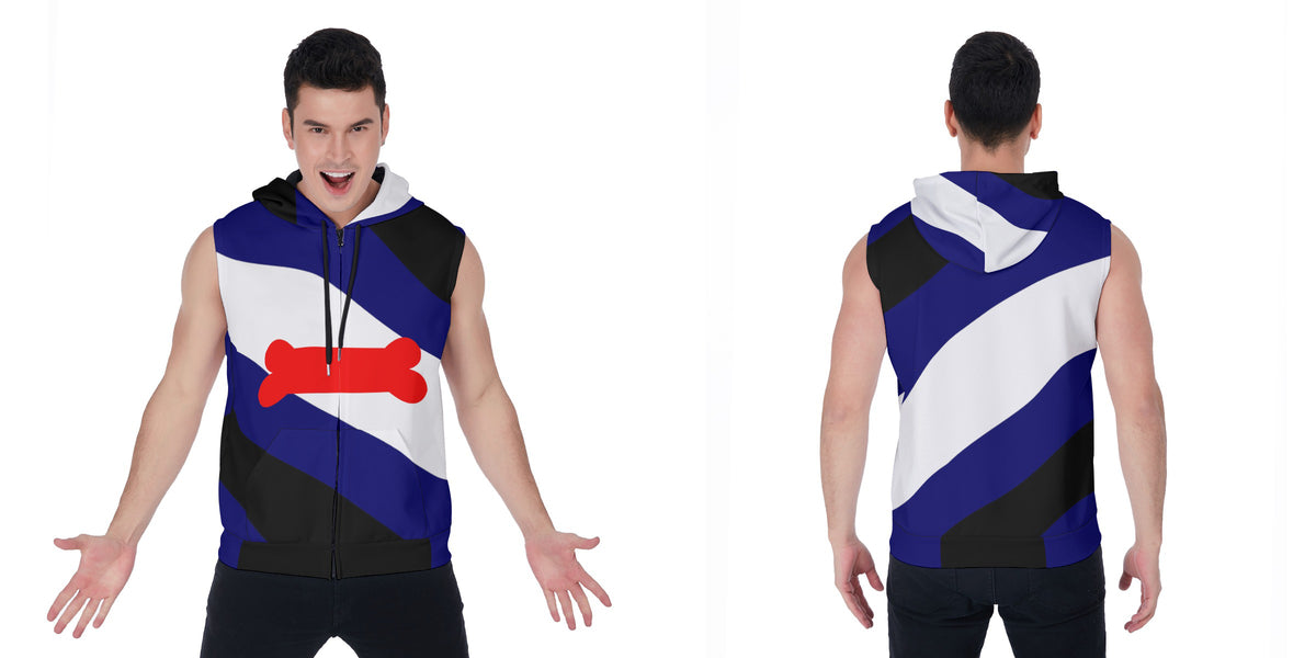 Zip-up Sleeveless Hoodie