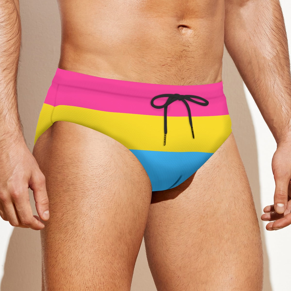 Drawstring Swim Briefs - Pansexual Pride Design