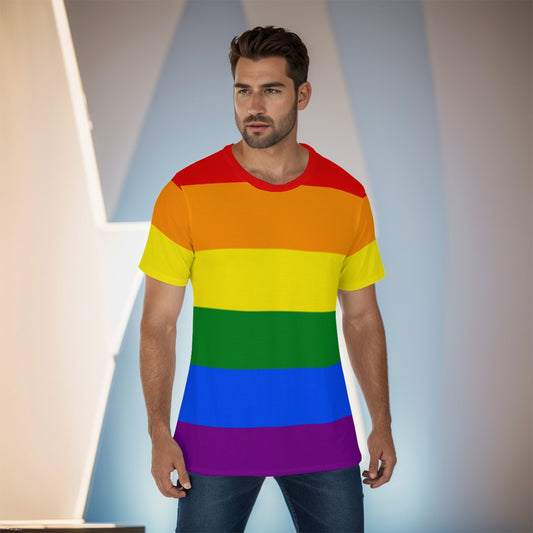 Athletic T-Shirt - Classic Rainbow Design