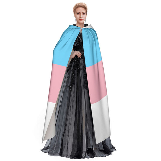 Hooded Cloak - Trans Pride Design