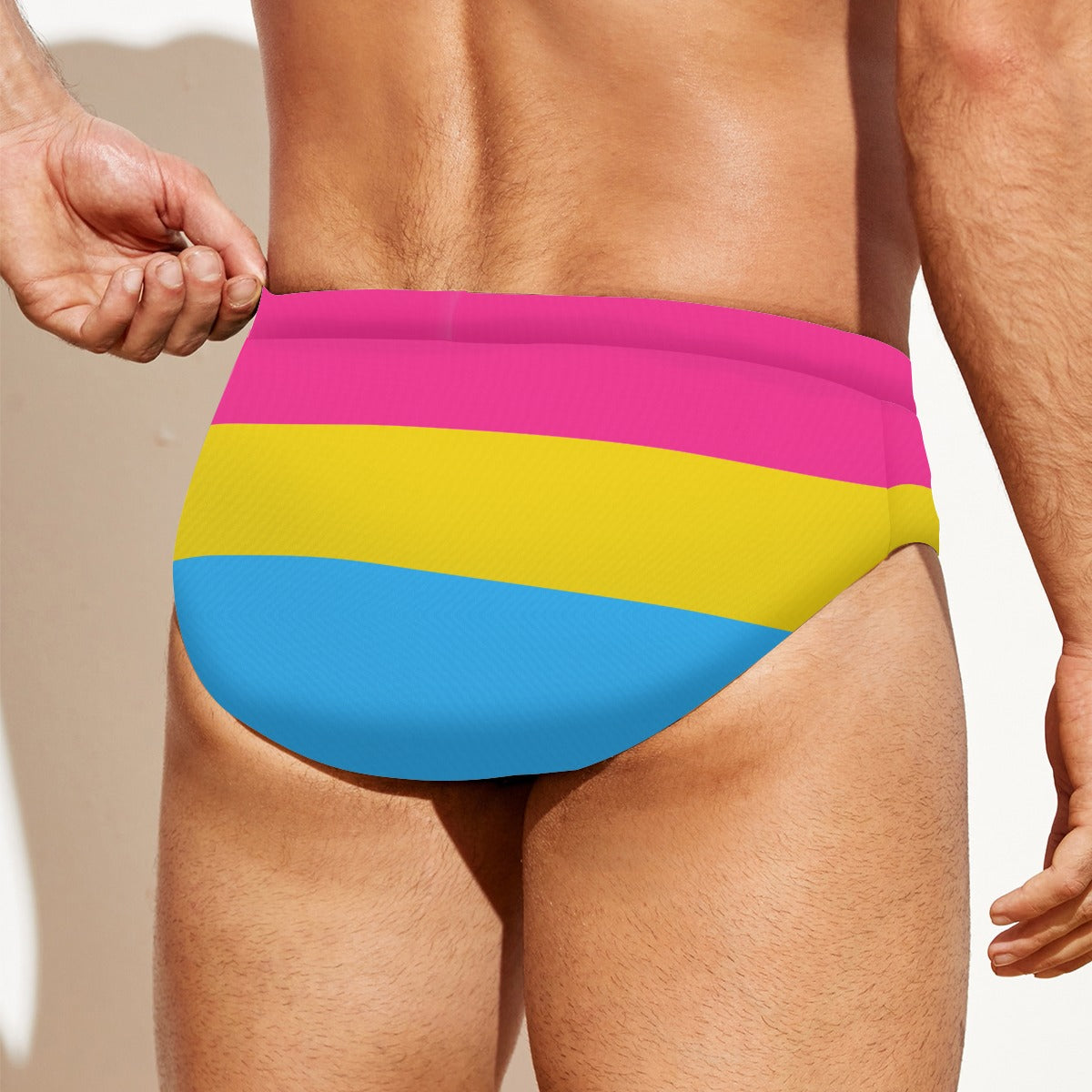 Drawstring Swim Briefs - Pansexual Pride Design