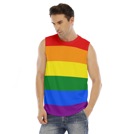 Sleeveless Muscle T - Classic Rainbow Design