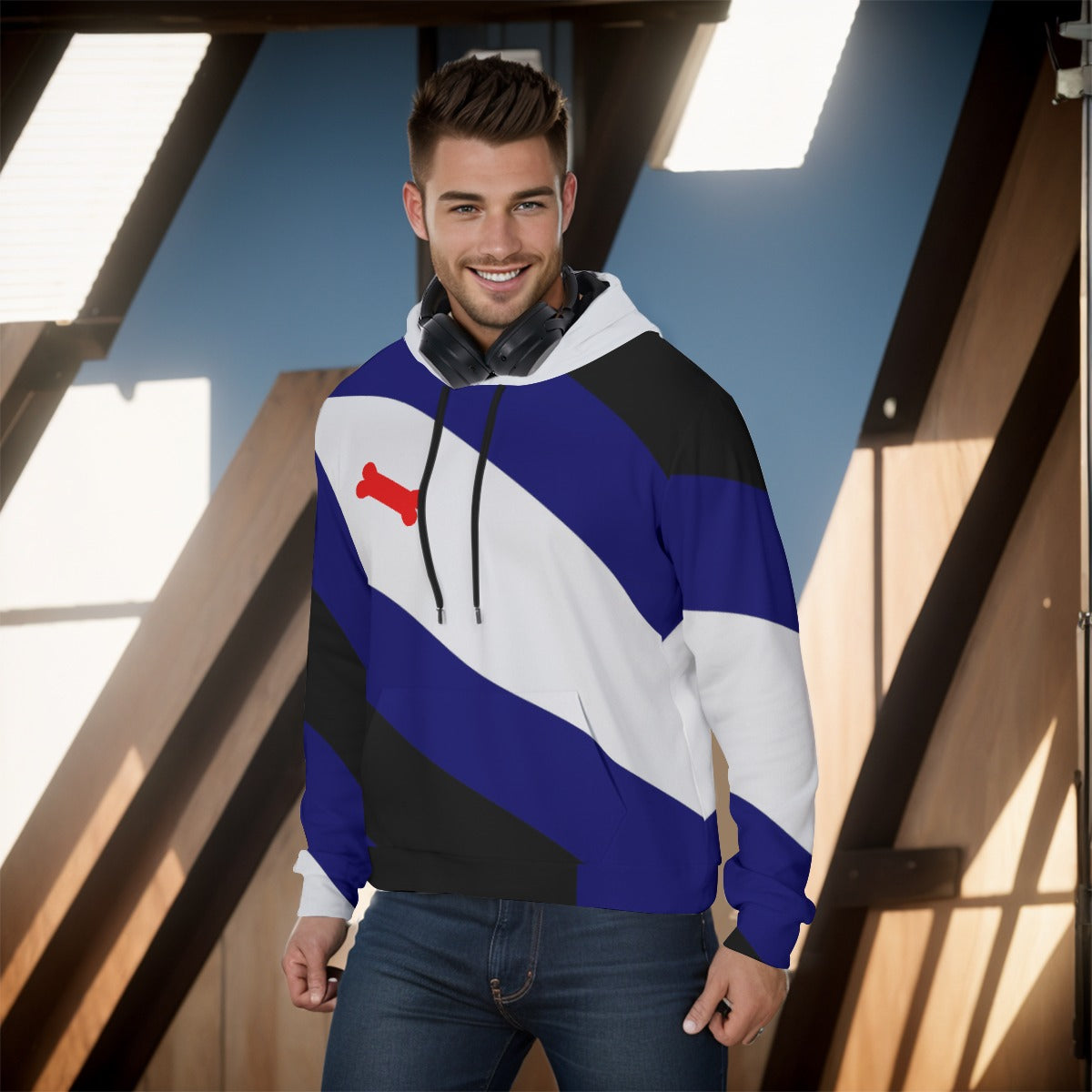 Pullover Hoodie - Pup Play Pride Design (Modified)