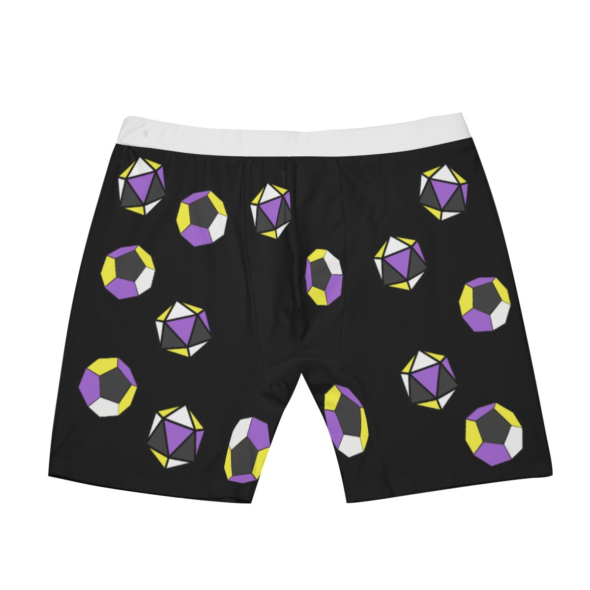 Long Boxer Briefs - Pride Dice Design (Nonbinary)