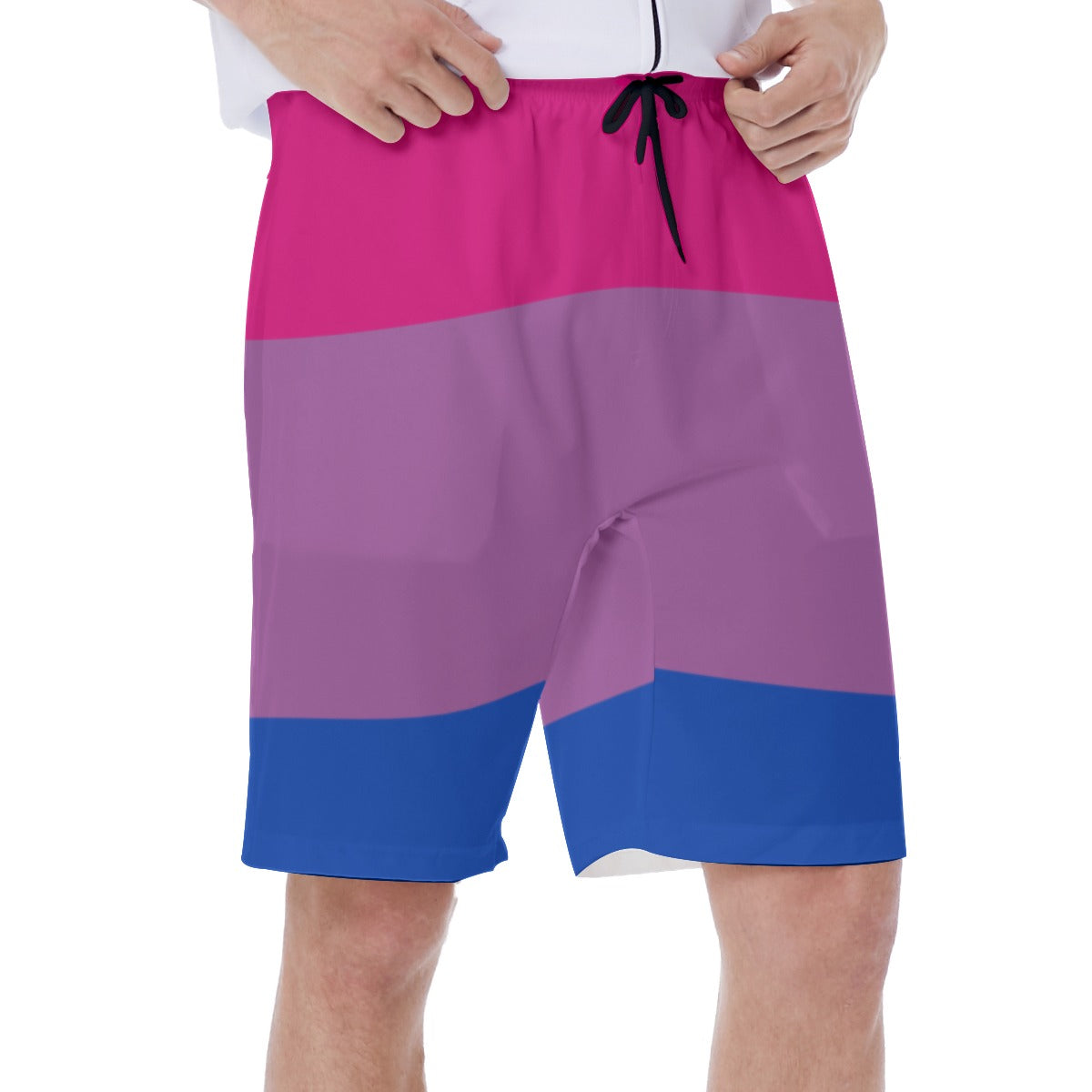 Mesh Lined Swim Trunks - Bi Pride Print
