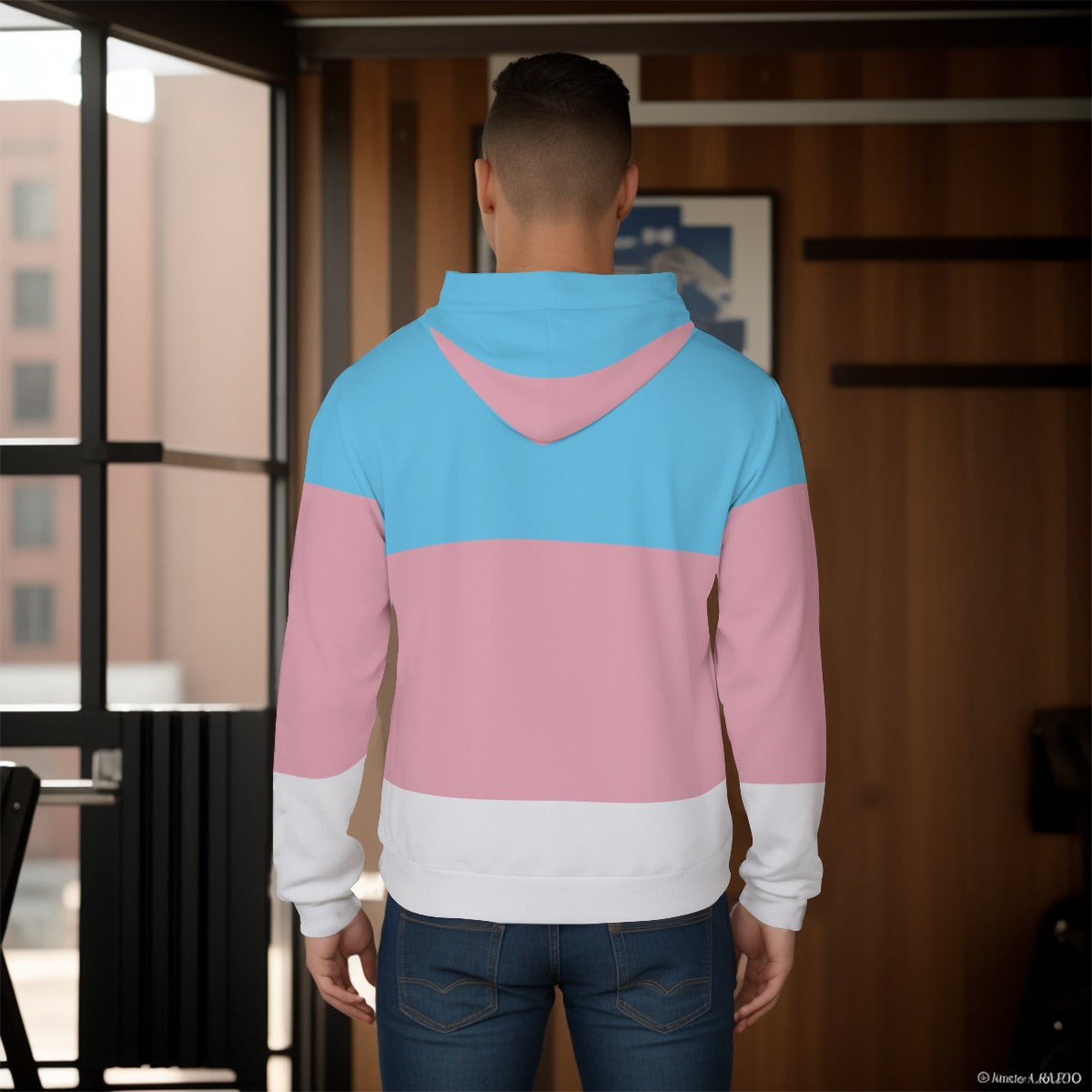 Pullover Hoodie - Trans Pride Design