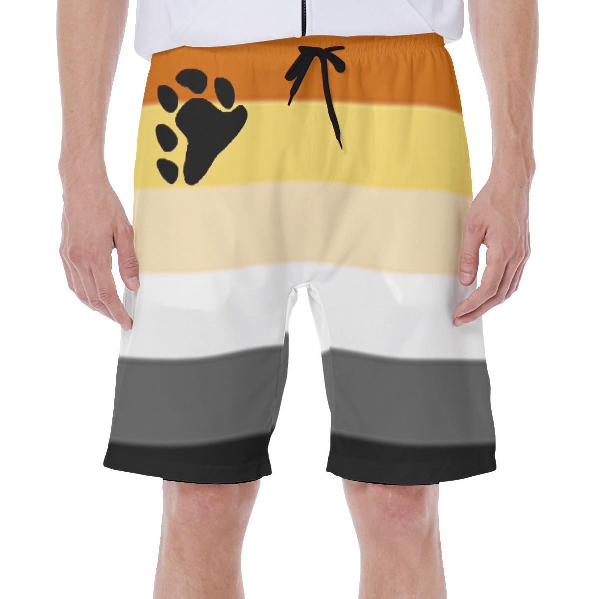 Mesh Lined Swim Trunks - Bear Pride Print