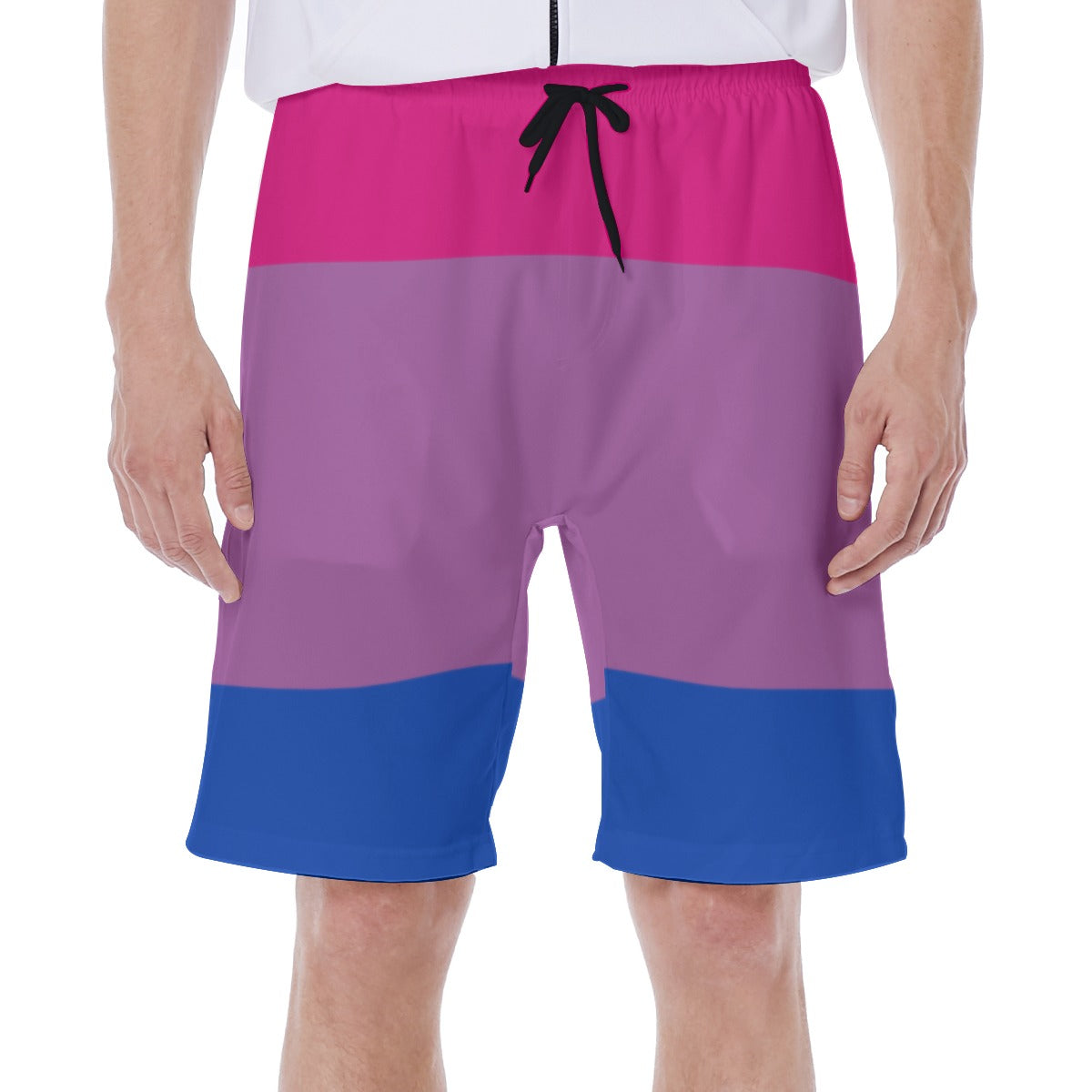 Mesh Lined Swim Trunks - Bi Pride Print