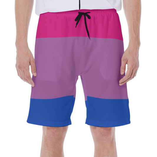 Mesh Lined Swim Trunks - Bi Pride Print