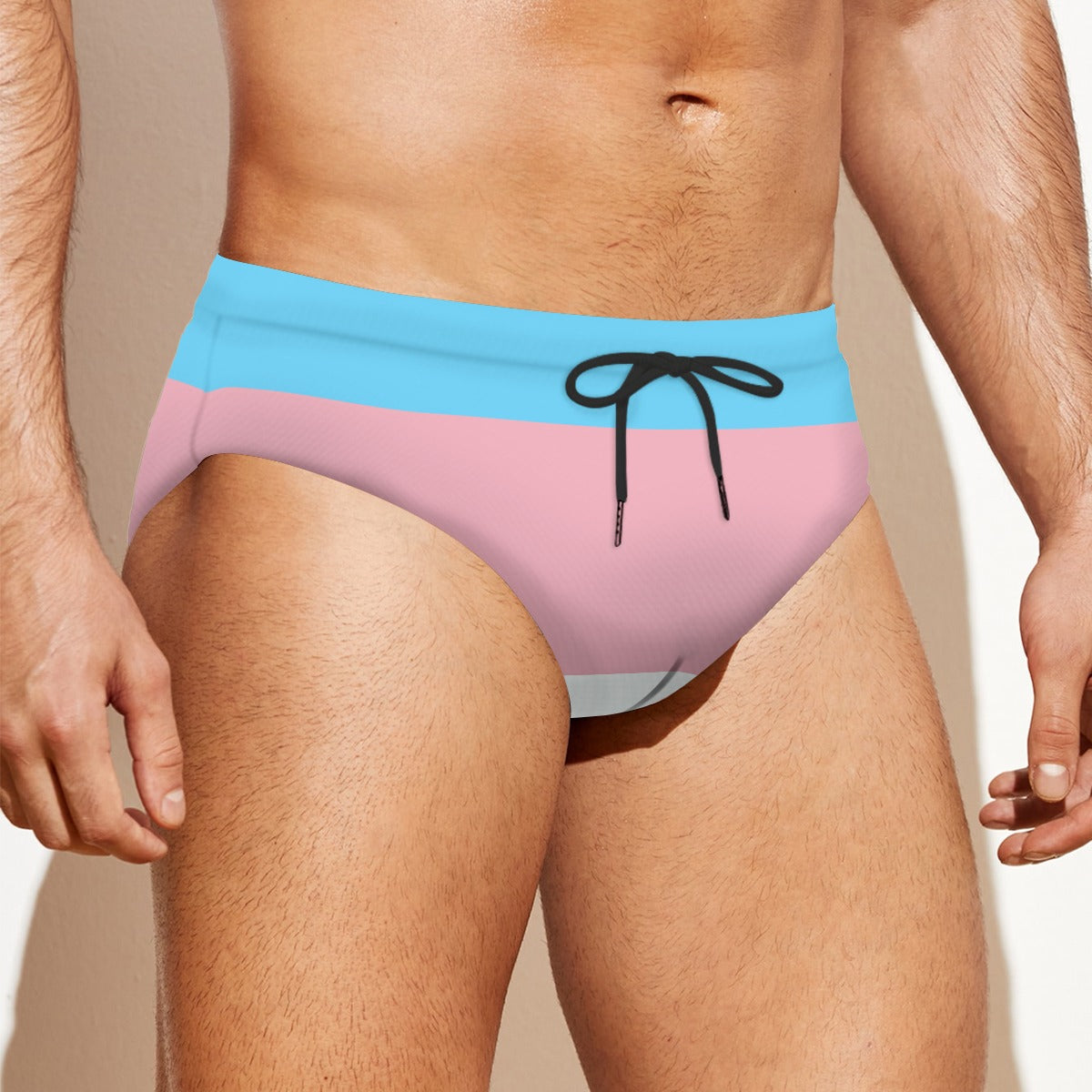 Drawstring Swim Briefs - Trans Pride Design
