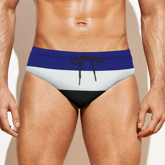 Drawstring Swim Briefs - Pup Play Pride Design