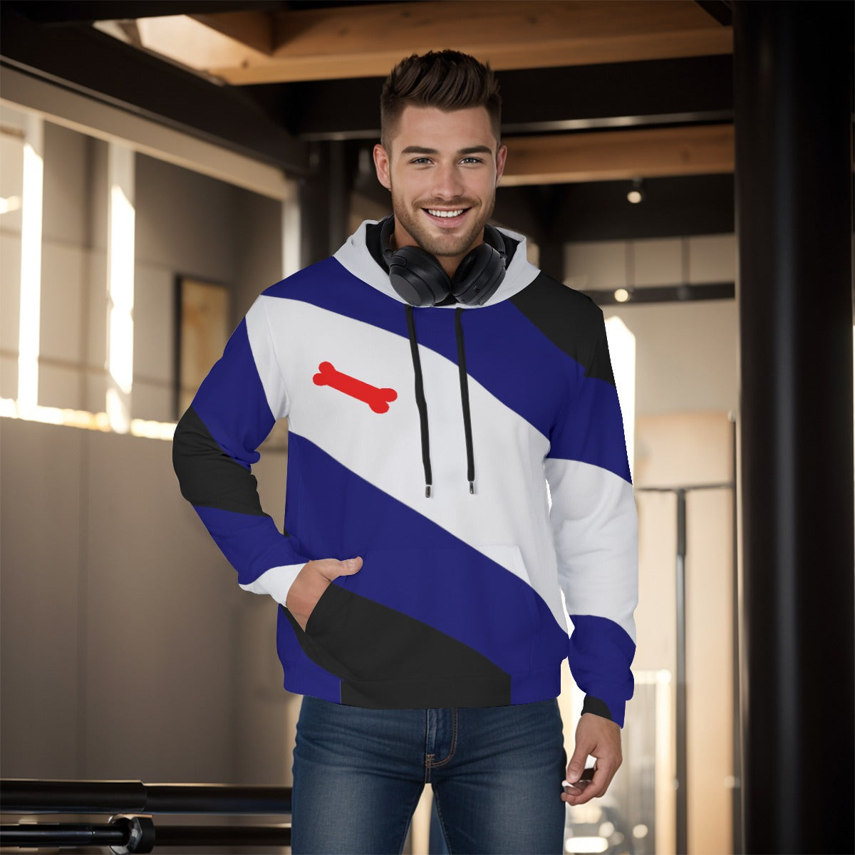 Pullover Hoodie - Pup Play Pride Design (Modified)