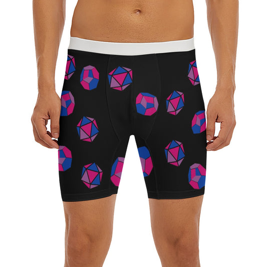Long Boxer Briefs - Pride Dice Design (Bisexual)