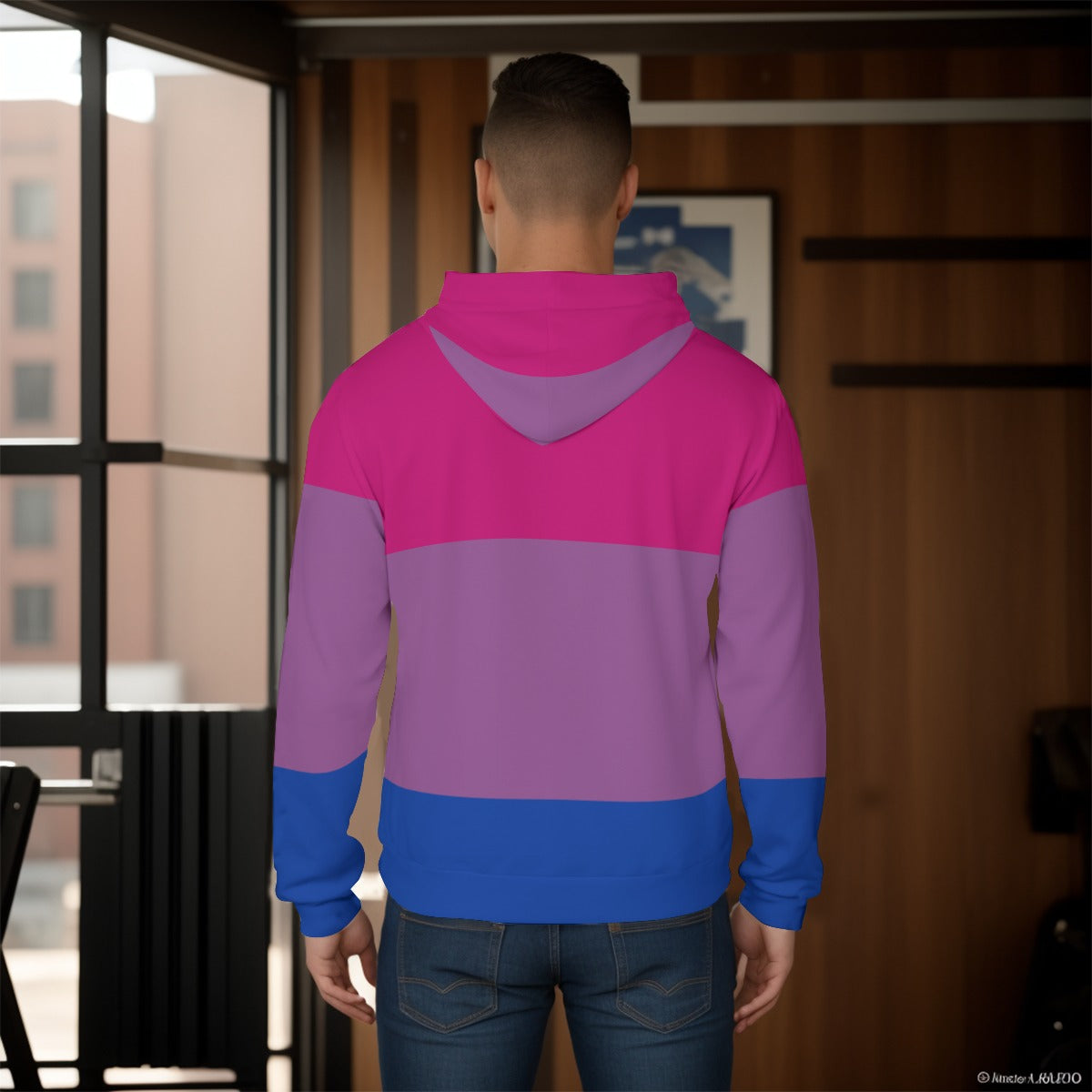 Pullover Hoodie - Bi Pride Design