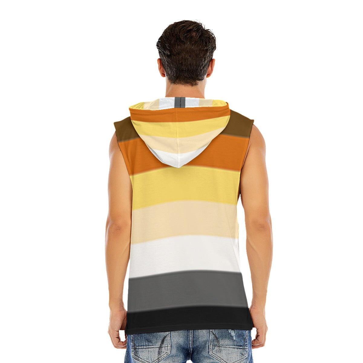 Hooded Sleeveless Muscle T (Bear Pride)