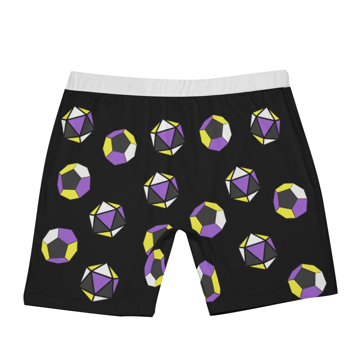 Long Boxer Briefs - Pride Dice Design (Nonbinary)