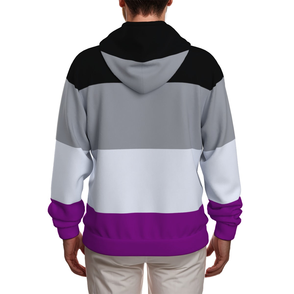 Zip-up Full Sleeve Hoodie (Ace Pride Design)