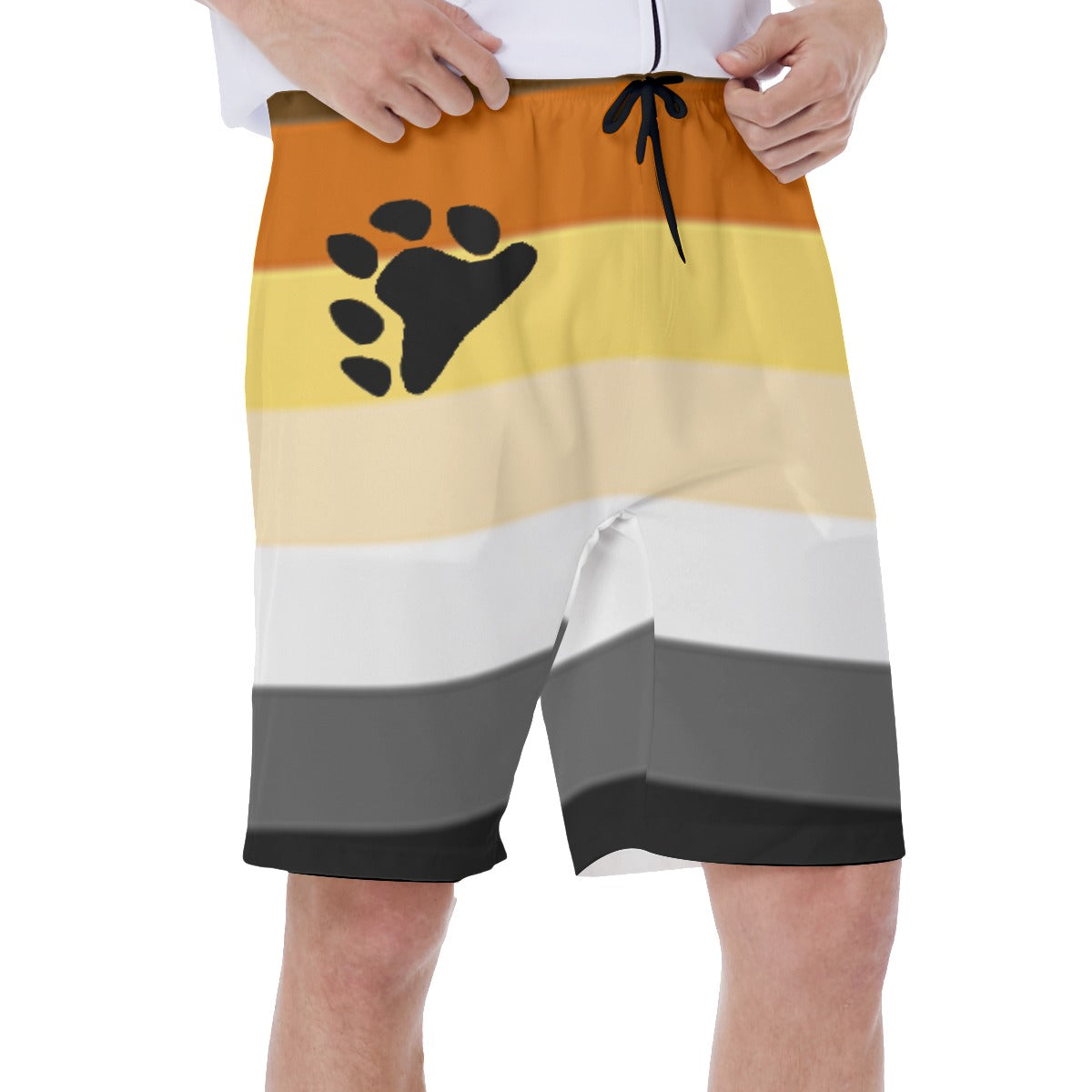 Mesh Lined Swim Trunks - Bear Pride Print
