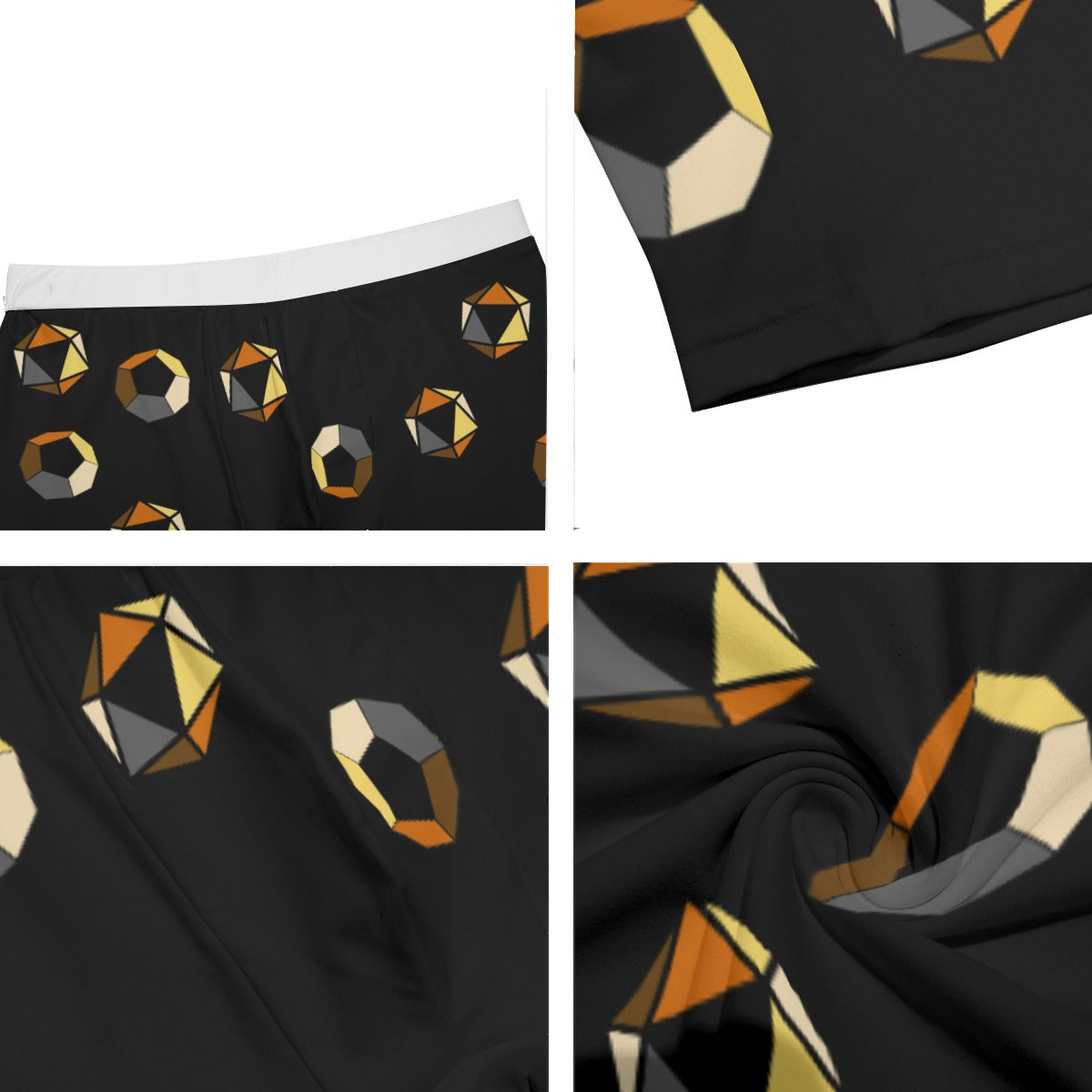 Long Boxer Briefs - Pride Dice Design (Bear)