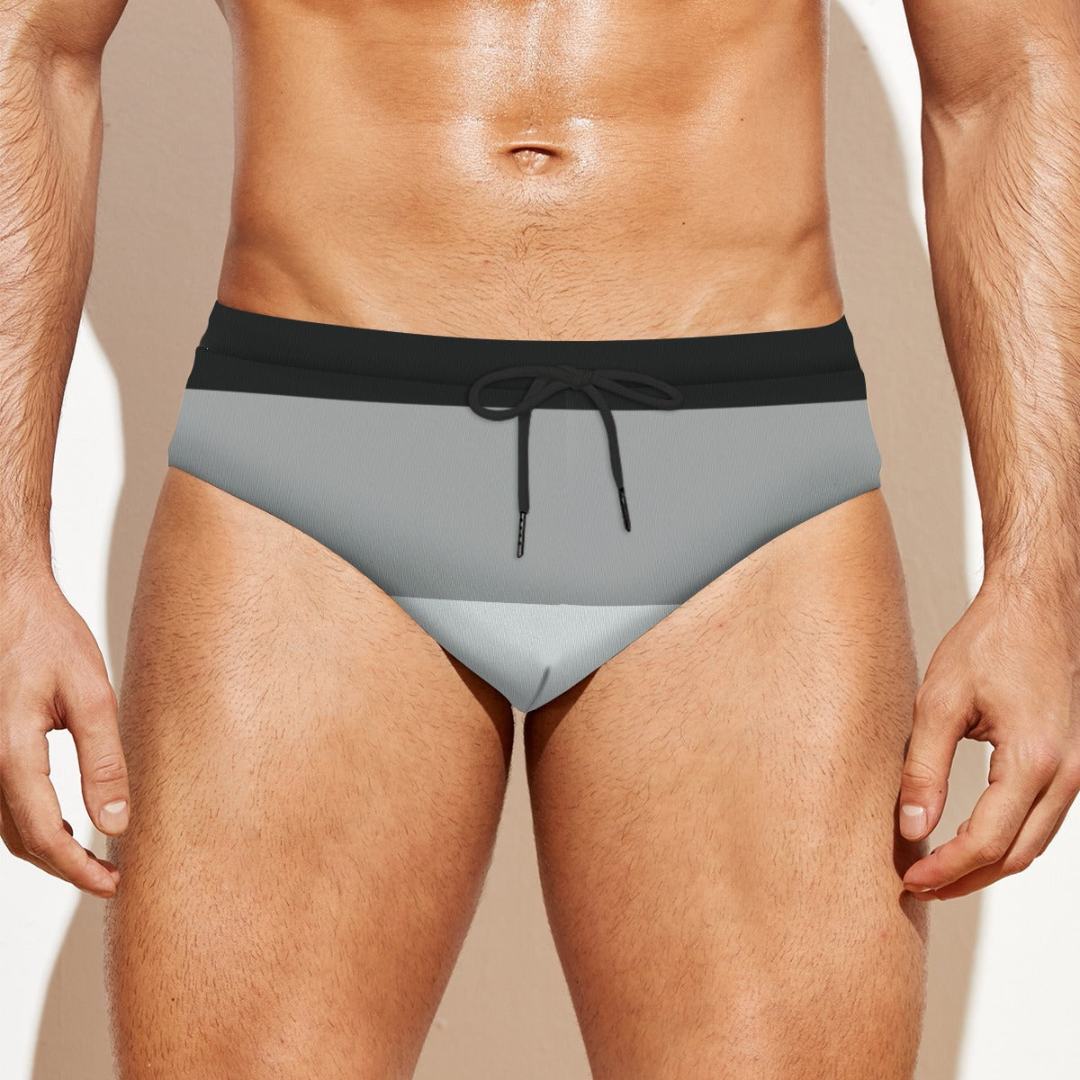 Drawstring Swim Briefs - Asexual/Ace Pride Design