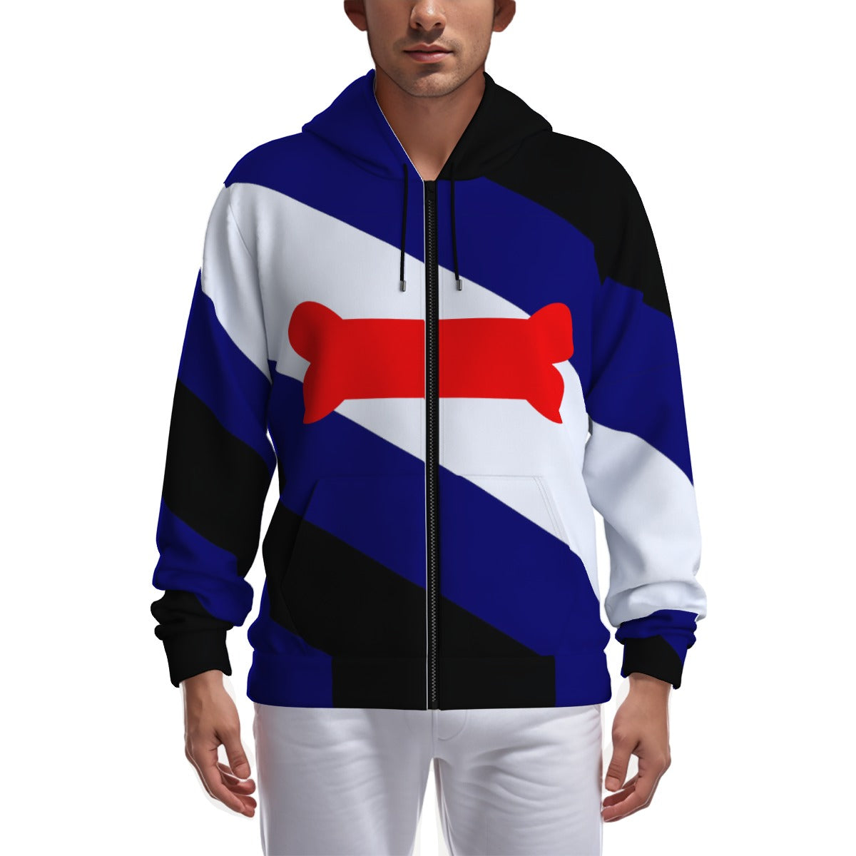 Zip-up Full Sleeve Hoodie (Classic Pup Play Pirde Design)
