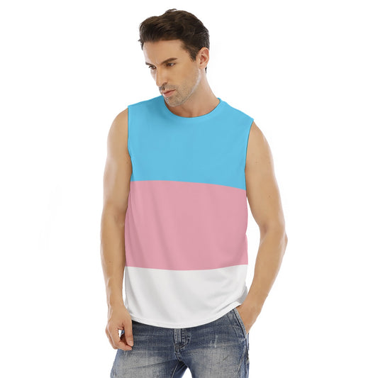 Sleeveless Muscle Tee - Trans Pride Design