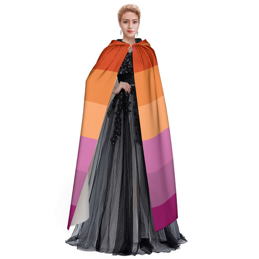 Hooded Cloak - Lesbian Pride Design