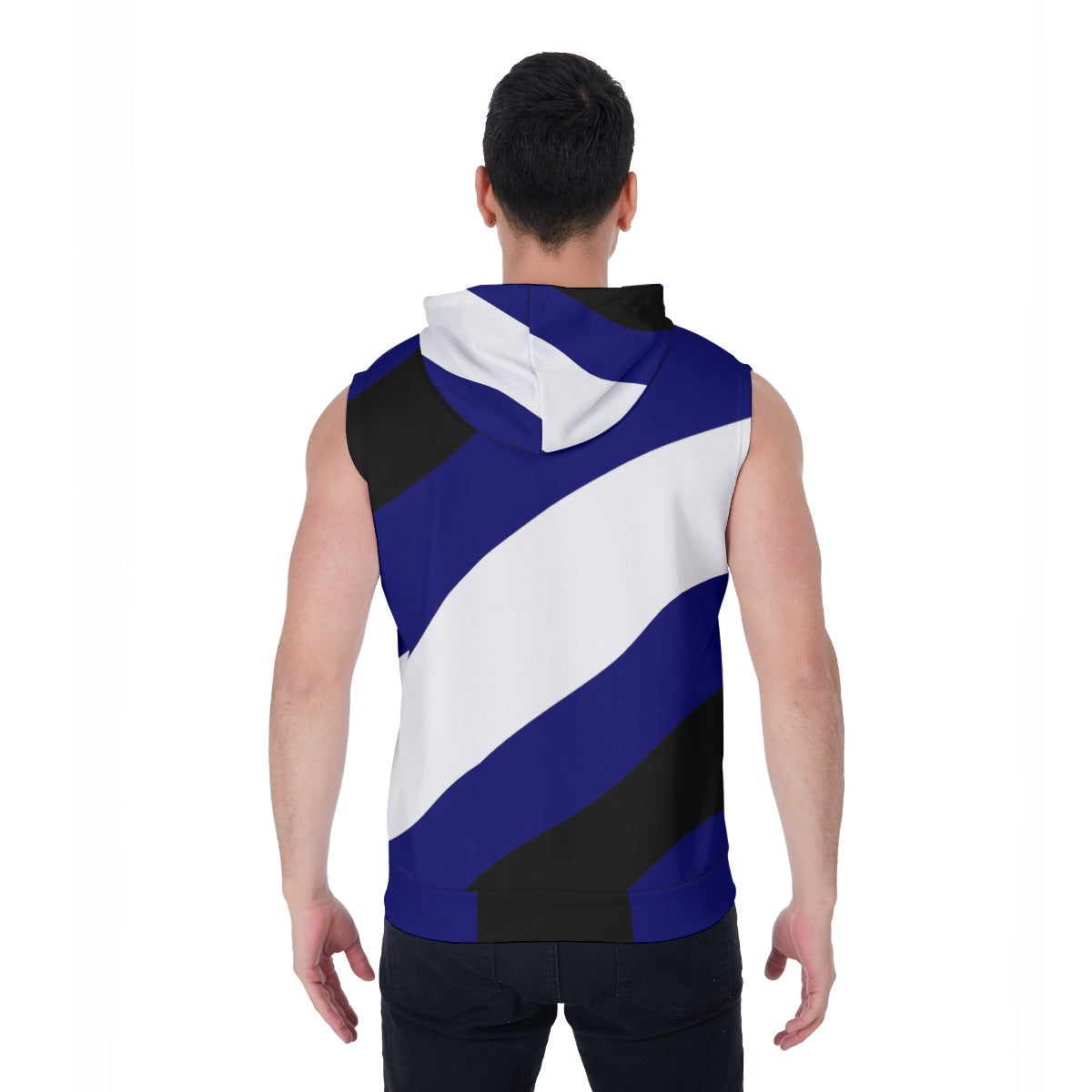 Zip-up Sleeveless Hoodie (Pup Play Pride Modified Design)