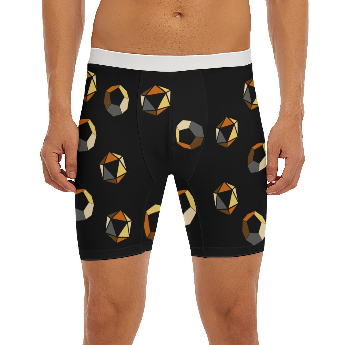 Long Boxer Briefs - Pride Dice Design (Bear)