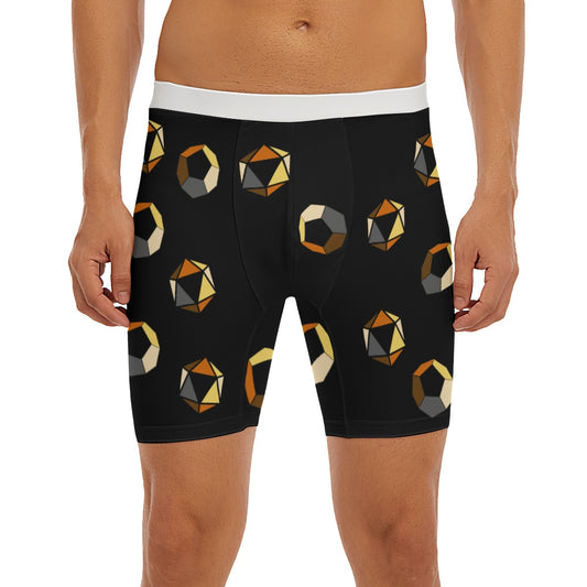 Long Boxer Briefs - Pride Dice Design (Bear)
