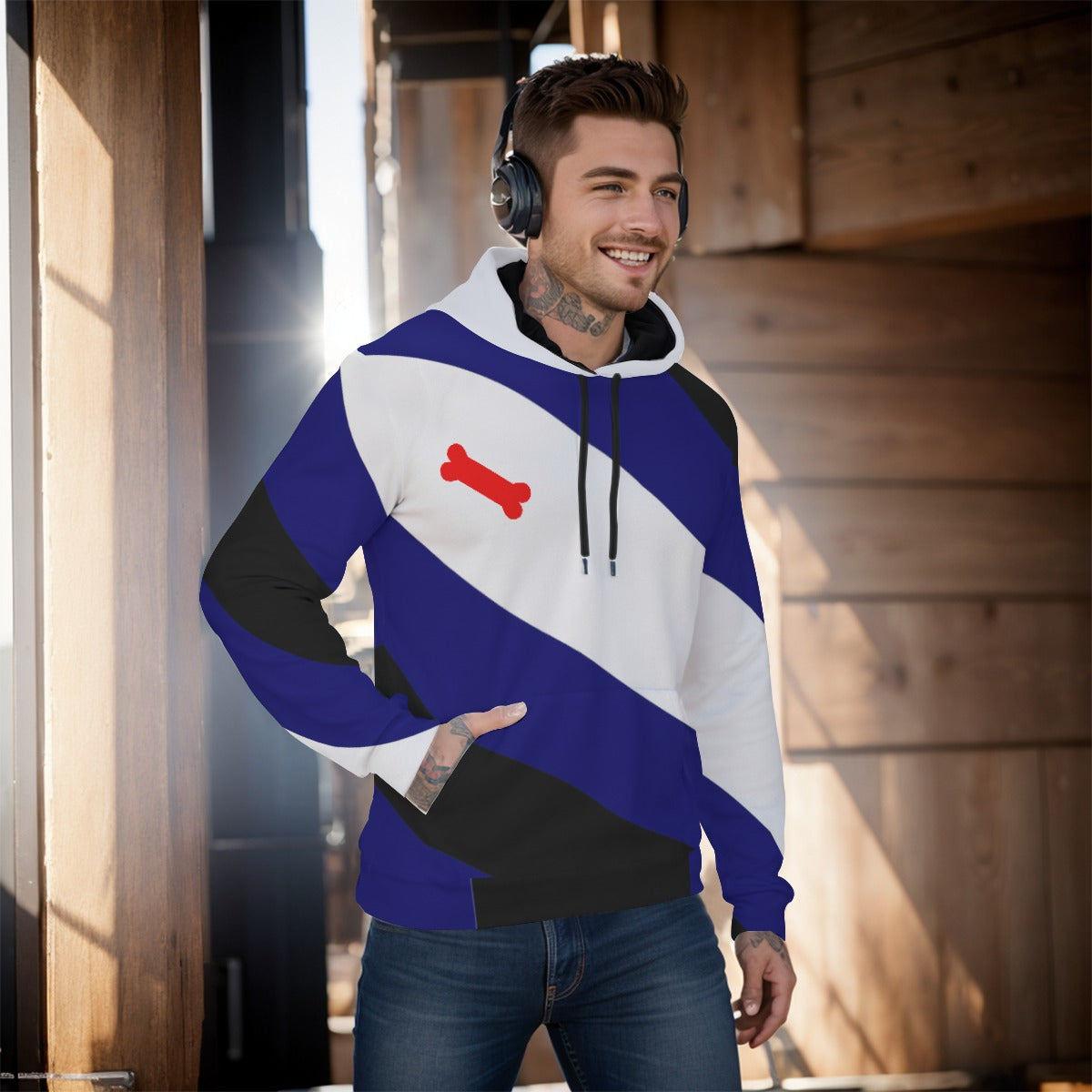 Pullover Hoodie - Pup Play Pride Design (Modified)