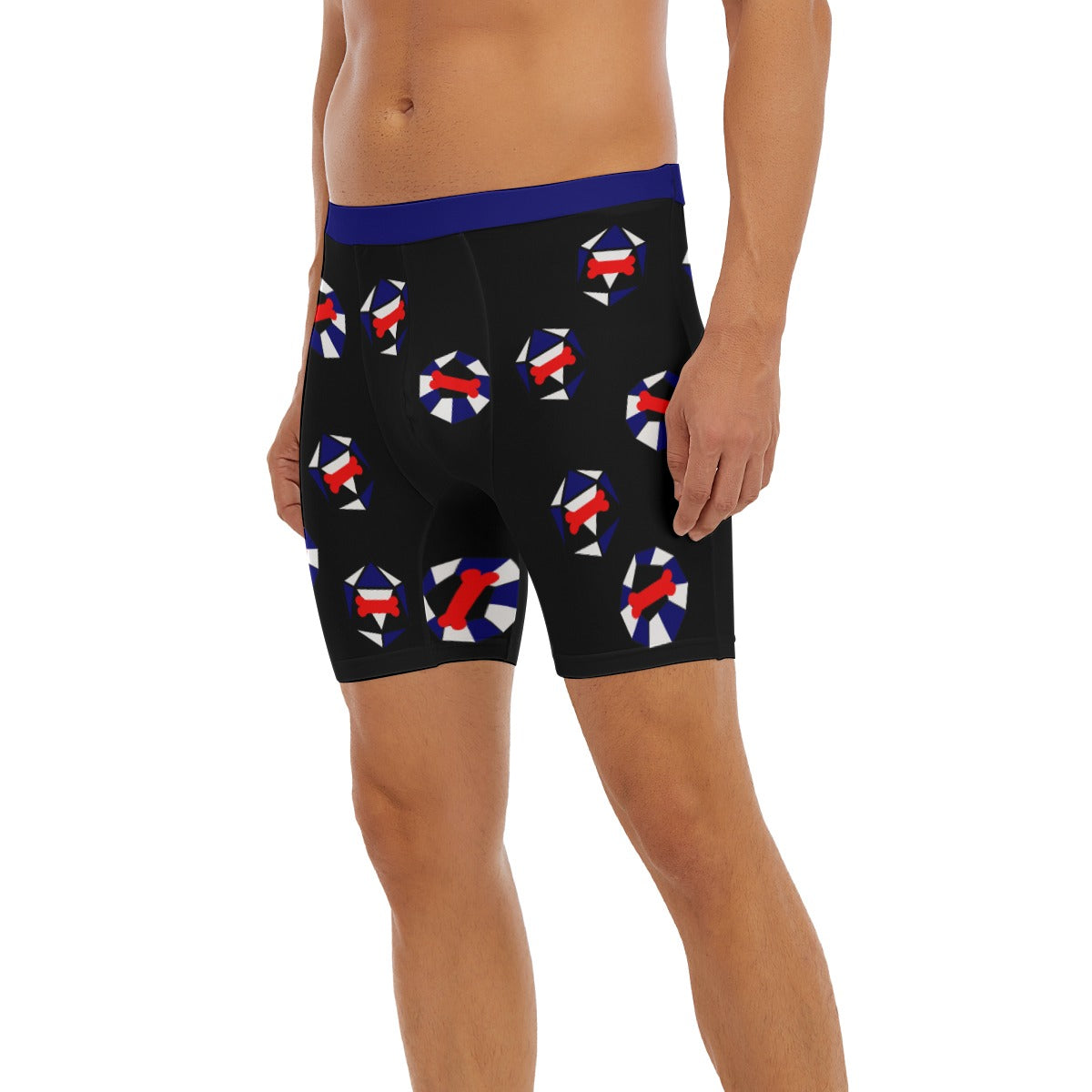 Long Boxer Briefs - Pride Dice Design (Pup Play)