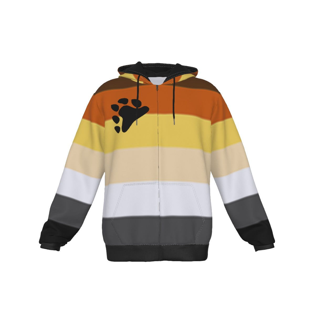 Zip-up Full Sleeve Hoodie (Bear Pride Design)