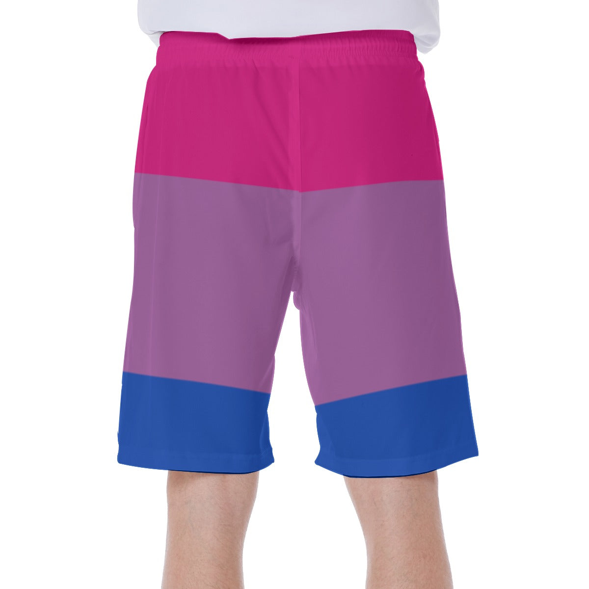 Mesh Lined Swim Trunks - Bi Pride Print