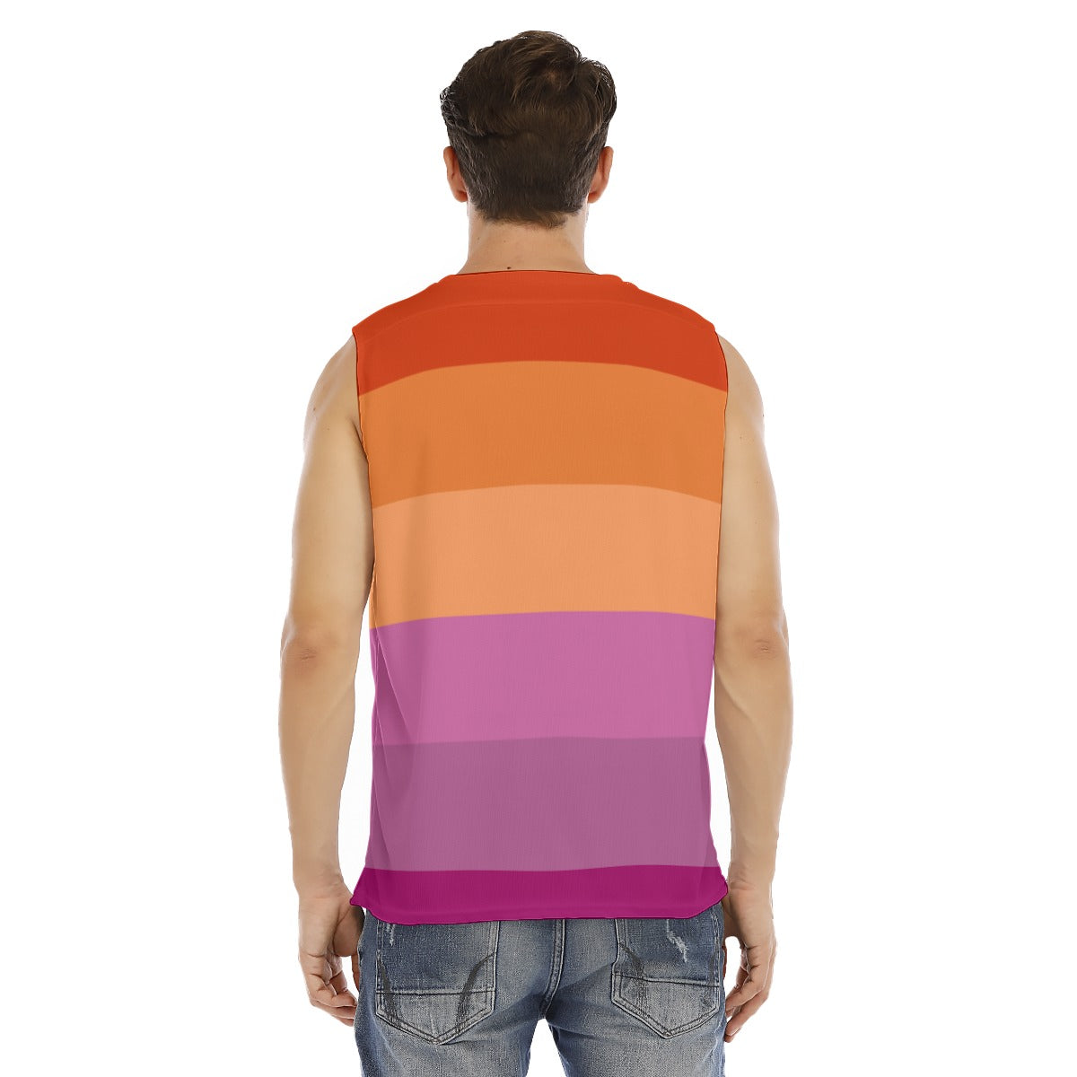 Sleeveless Muscle Tee - Lesbian Pride Design