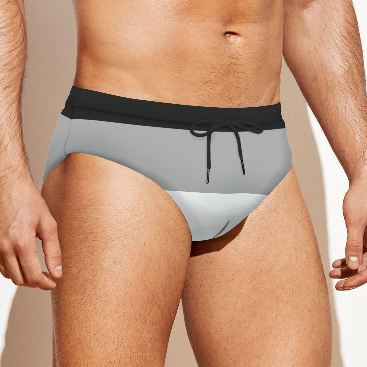 Drawstring Swim Briefs - Asexual/Ace Pride Design