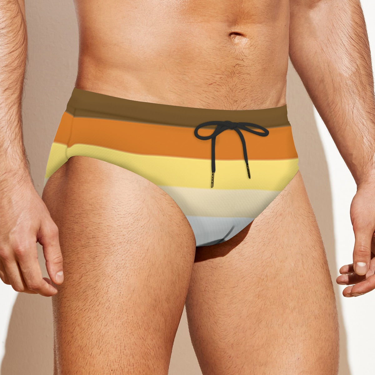 Drawstring Swim Briefs - Bear Pride Design